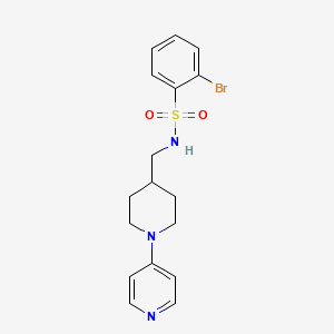2-bromo-N-((1-(pyridin-4-yl)piperidin-4-yl)methyl)benzenesulfonamide
