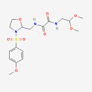N1-(2,2-dimethoxyethyl)-N2-((3-((4-methoxyphenyl)sulfonyl)oxazolidin-2-yl)methyl)oxalamide