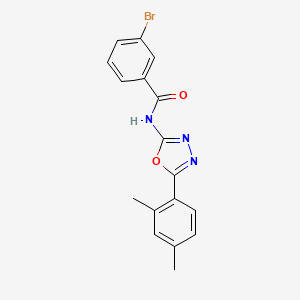 3-bromo-N-[5-(2,4-dimethylphenyl)-1,3,4-oxadiazol-2-yl]benzamide