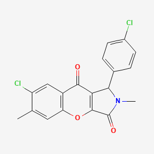 7-Chloro-1-(4-chlorophenyl)-2,6-dimethyl-1,2-dihydrochromeno[2,3-c]pyrrole-3,9-dione