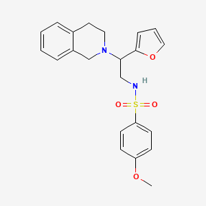 N-(2-(3,4-dihydroisoquinolin-2(1H)-yl)-2-(furan-2-yl)ethyl)-4-methoxybenzenesulfonamide
