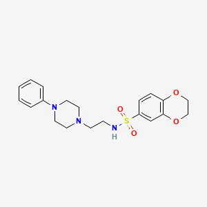 N-(2-(4-phenylpiperazin-1-yl)ethyl)-2,3-dihydrobenzo[b][1,4]dioxine-6-sulfonamide
