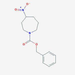 molecular formula C14H18N2O4 B2494666 Benzyl 4-nitroazepane-1-carboxylate CAS No. 1823863-01-9