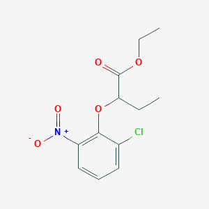 molecular formula C12H14ClNO5 B2494675 Ethyl 2-(2-chloro-6-nitrophenoxy)butanoate CAS No. 330666-70-1