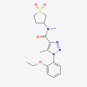 molecular formula C17H22N4O4S B2494699 N-(1,1-dioxidotetrahydrothiophen-3-yl)-1-(2-ethoxyphenyl)-N,5-dimethyl-1H-1,2,3-triazole-4-carboxamide CAS No. 924819-23-8