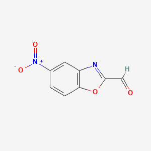 molecular formula C8H4N2O4 B2494718 5-Nitro-1,3-benzoxazole-2-carbaldehyde CAS No. 1803887-06-0