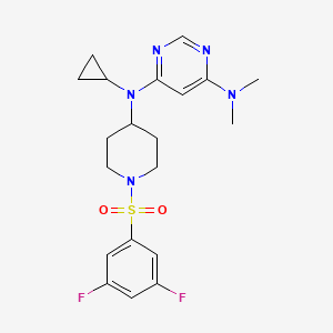 molecular formula C20H25F2N5O2S B2494741 N4-cyclopropyl-N4-[1-(3,5-difluorobenzenesulfonyl)piperidin-4-yl]-N6,N6-dimethylpyrimidine-4,6-diamine CAS No. 2380097-20-9