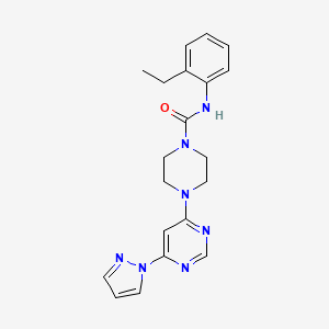 molecular formula C20H23N7O B2494771 N-(2-ethylphenyl)-4-[6-(1H-pyrazol-1-yl)pyrimidin-4-yl]piperazine-1-carboxamide CAS No. 1171986-54-1