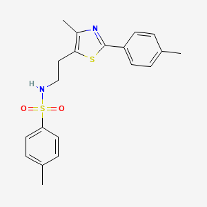 B2494778 4-methyl-N-[2-[4-methyl-2-(4-methylphenyl)-1,3-thiazol-5-yl]ethyl]benzenesulfonamide CAS No. 893994-75-7