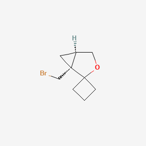 molecular formula C9H13BrO B2494866 (1R,5R)-1-(Bromomethyl)spiro[3-oxabicyclo[3.1.0]hexane-2,1'-cyclobutane] CAS No. 2187426-60-2