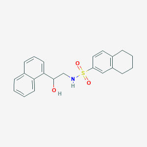molecular formula C22H23NO3S B2494878 N-(2-hydroxy-2-(naphthalen-1-yl)ethyl)-5,6,7,8-tetrahydronaphthalene-2-sulfonamide CAS No. 1351585-36-8