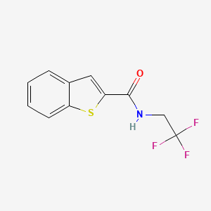 molecular formula C11H8F3NOS B2494888 N-(2,2,2-trifluoroethyl)-1-benzothiophene-2-carboxamide CAS No. 2192689-34-0