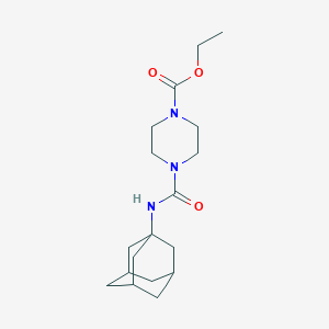 molecular formula C18H29N3O3 B249489 ETHYL 4-[(1-ADAMANTYLAMINO)CARBONYL]TETRAHYDRO-1(2H)-PYRAZINECARBOXYLATE 