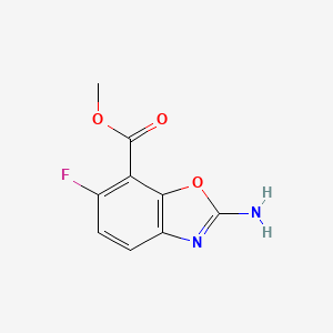 molecular formula C9H7FN2O3 B2494897 Methyl 2-amino-6-fluoro-1,3-benzoxazole-7-carboxylate CAS No. 1820734-63-1