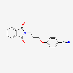 molecular formula C18H14N2O3 B2494908 4-(3-(1,3-Dioxoisoindolin-2-yl)propoxy)benzonitrile CAS No. 313476-81-2