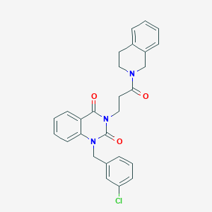 1-(3-chlorobenzyl)-3-(3-(3,4-dihydroisoquinolin-2(1H)-yl)-3-oxopropyl)quinazoline-2,4(1H,3H)-dione