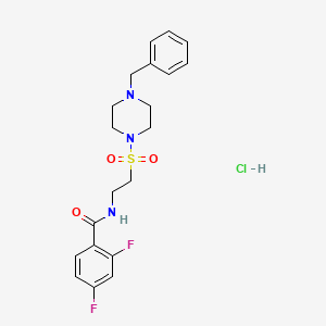 N-(2-((4-benzylpiperazin-1-yl)sulfonyl)ethyl)-2,4-difluorobenzamide hydrochloride