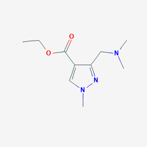 molecular formula C10H17N3O2 B2494944 ethyl 3-[(dimethylamino)methyl]-1-methyl-1H-pyrazole-4-carboxylate CAS No. 1975118-62-7
