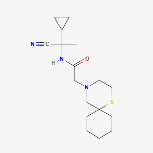 N-(1-Cyano-1-cyclopropylethyl)-2-(1-thia-4-azaspiro[5.5]undecan-4-yl)acetamide
