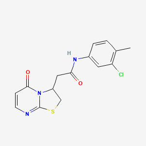 molecular formula C15H14ClN3O2S B2494963 N-(3-chloro-4-methylphenyl)-2-(5-oxo-3,5-dihydro-2H-thiazolo[3,2-a]pyrimidin-3-yl)acetamide CAS No. 946341-88-4