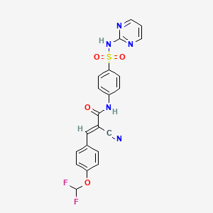 (E)-2-cyano-3-[4-(difluoromethoxy)phenyl]-N-[4-(pyrimidin-2-ylsulfamoyl)phenyl]prop-2-enamide