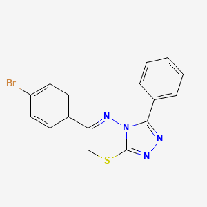 B2494970 6-(4-bromophenyl)-3-phenyl-7H-[1,2,4]triazolo[3,4-b][1,3,4]thiadiazine CAS No. 68469-06-7