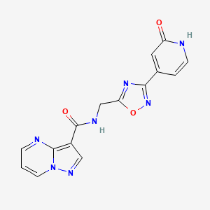 N-((3-(2-oxo-1,2-dihydropyridin-4-yl)-1,2,4-oxadiazol-5-yl)methyl)pyrazolo[1,5-a]pyrimidine-3-carboxamide