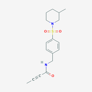 N-({4-[(3-methylpiperidin-1-yl)sulfonyl]phenyl}methyl)but-2-ynamide