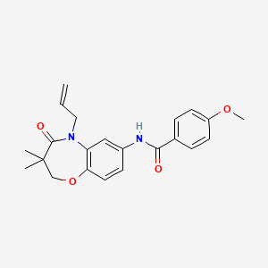 N-(5-allyl-3,3-dimethyl-4-oxo-2,3,4,5-tetrahydrobenzo[b][1,4]oxazepin-7-yl)-4-methoxybenzamide