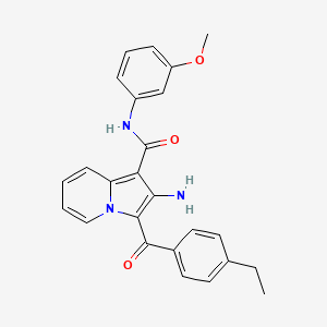 2-amino-3-(4-ethylbenzoyl)-N-(3-methoxyphenyl)indolizine-1-carboxamide