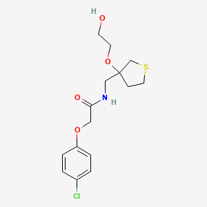 2-(4-chlorophenoxy)-N-((3-(2-hydroxyethoxy)tetrahydrothiophen-3-yl)methyl)acetamide