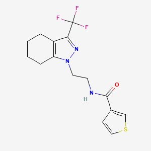 N-(2-(3-(trifluoromethyl)-4,5,6,7-tetrahydro-1H-indazol-1-yl)ethyl)thiophene-3-carboxamide