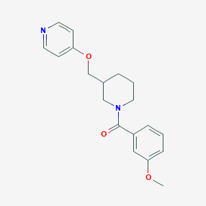 molecular formula C19H22N2O3 B2494988 4-{[1-(3-Methoxybenzoyl)piperidin-3-yl]methoxy}pyridine CAS No. 2379952-24-4