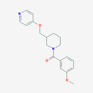 (3-Methoxyphenyl)-[3-(pyridin-4-yloxymethyl)piperidin-1-yl]methanone