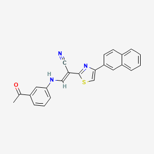 (E)-3-((3-acetylphenyl)amino)-2-(4-(naphthalen-2-yl)thiazol-2-yl)acrylonitrile