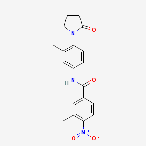 3-methyl-N-(3-methyl-4-(2-oxopyrrolidin-1-yl)phenyl)-4-nitrobenzamide