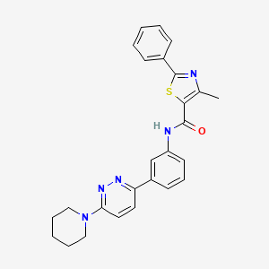 4-methyl-2-phenyl-N-(3-(6-(piperidin-1-yl)pyridazin-3-yl)phenyl)thiazole-5-carboxamide
