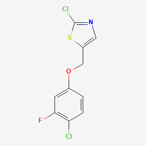 2-Chloro-5-[(4-chloro-3-fluorophenoxy)methyl]-1,3-thiazole