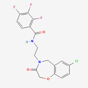 N-(2-(7-chloro-3-oxo-2,3-dihydrobenzo[f][1,4]oxazepin-4(5H)-yl)ethyl)-2,3,4-trifluorobenzamide