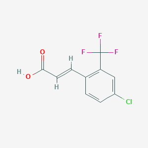 molecular formula C10H6ClF3O2 B2495000 4-Chloro-2-(trifluoromethyl)cinnamic acid CAS No. 773132-29-9