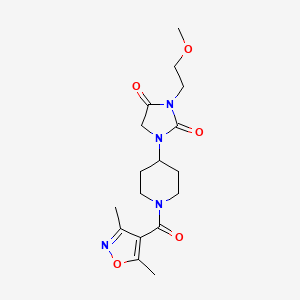 1-(1-(3,5-Dimethylisoxazole-4-carbonyl)piperidin-4-yl)-3-(2-methoxyethyl)imidazolidine-2,4-dione