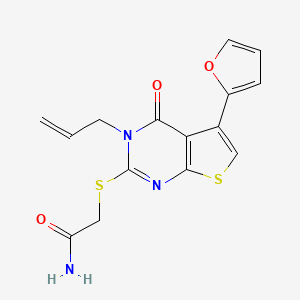 2-[5-(Furan-2-yl)-4-oxo-3-prop-2-enylthieno[2,3-d]pyrimidin-2-yl]sulfanylacetamide