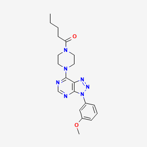 1-(4-(3-(3-methoxyphenyl)-3H-[1,2,3]triazolo[4,5-d]pyrimidin-7-yl)piperazin-1-yl)pentan-1-one