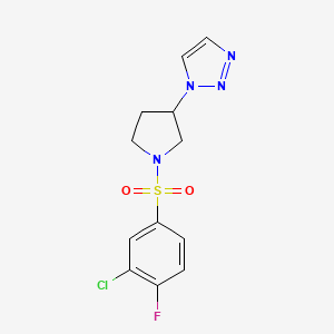 1-(1-((3-chloro-4-fluorophenyl)sulfonyl)pyrrolidin-3-yl)-1H-1,2,3-triazole