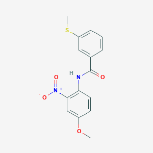 molecular formula C15H14N2O4S B2495016 N-(4-methoxy-2-nitrophenyl)-3-(methylthio)benzamide CAS No. 896343-08-1