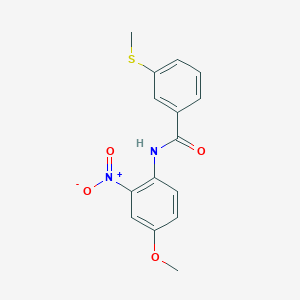 N-(4-methoxy-2-nitrophenyl)-3-(methylthio)benzamide