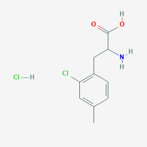 molecular formula C10H13Cl2NO2 B2495026 2-Amino-3-(2-chloro-4-methylphenyl)propanoic acid;hydrochloride CAS No. 2490403-83-1