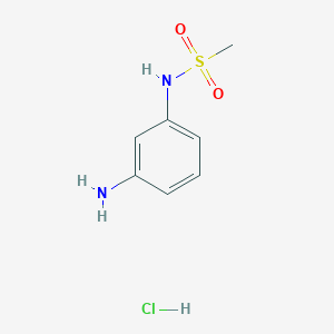 molecular formula C7H11ClN2O2S B2495031 N-(3-Aminophenyl)methanesulfonamide hydrochloride CAS No. 37045-73-1; 57005-05-7