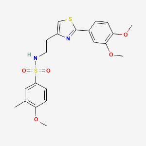 N-(2-(2-(3,4-dimethoxyphenyl)thiazol-4-yl)ethyl)-4-methoxy-3-methylbenzenesulfonamide
