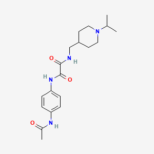 molecular formula C19H28N4O3 B2495041 N1-(4-acetamidophenyl)-N2-((1-isopropylpiperidin-4-yl)methyl)oxalamide CAS No. 946233-63-2